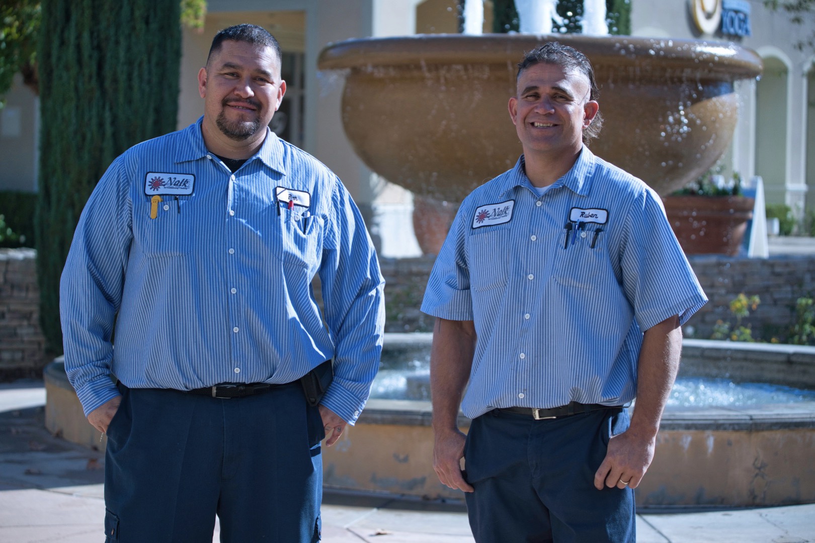 Nalk's team of highly experienced technicians working at a Clovis home