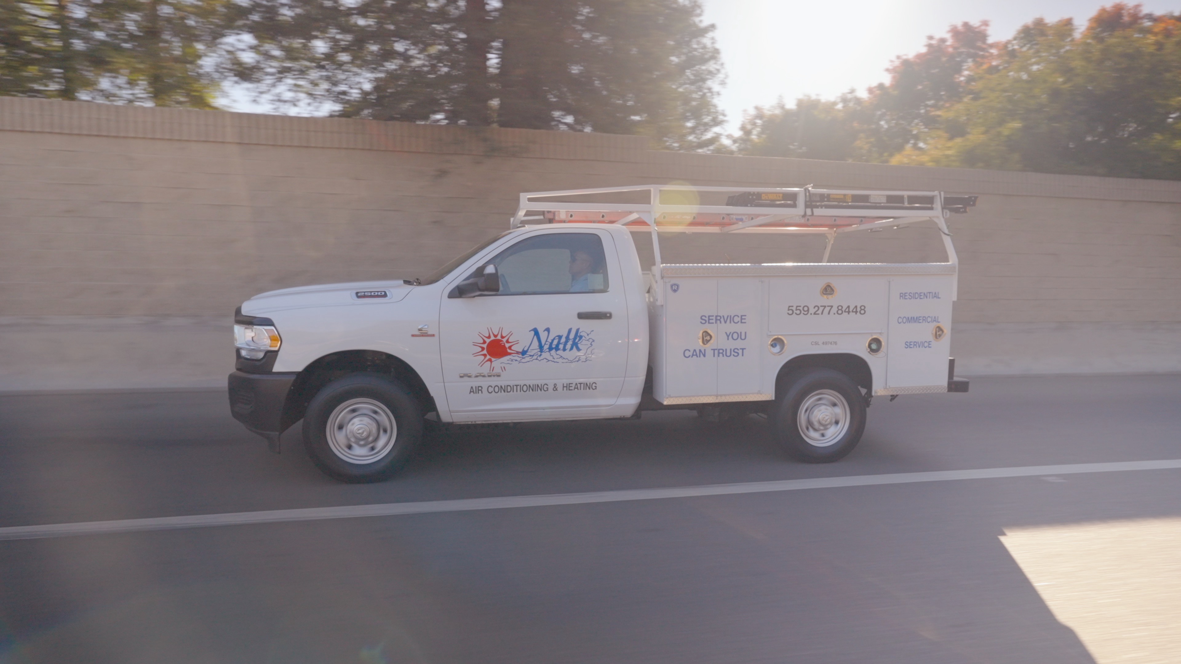 One of our experienced technicians heading to a commercial HVAC maintenance job
