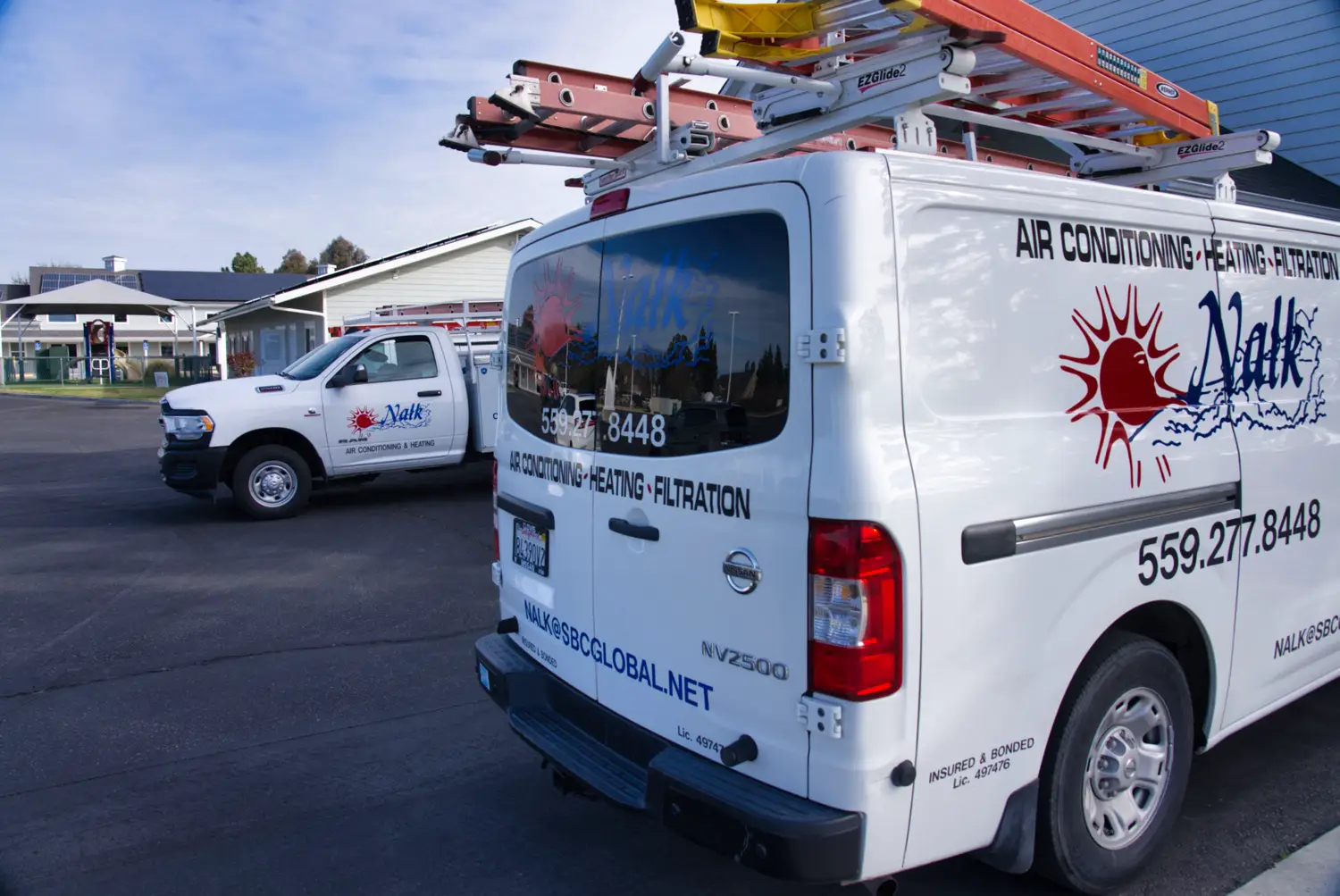 Nalk service van and truck