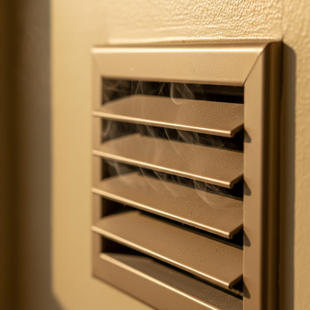 Close-up of furnace venting and metal surfaces showing heat and wear in a Fresno home.